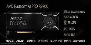 加大 VRAM！AMD 推出 Radeon AI PRO R9700 32GB 繪圖卡