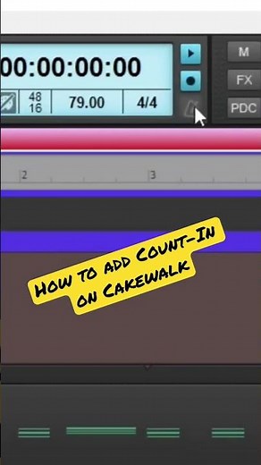 Here’s How to Add a Count-In on Cakewalk Project