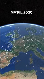 8.3K views · 186 reactions | Flight traffic across Europe has drastically increased from two years ago when COVID-19 lockdowns were in place. The number of people travelling by air across Europe plummeted from 1.1 billion in 2019 to 277 million in 2020. Now, air traffic has begun to rebound — commercial flights in March 2022 were up 156% from March 2021, but are still about down 20% from pre-pandemic levels. 54.526000°, 15.255100° Source imagery: Plane Finder | Daily Overview | Facebook