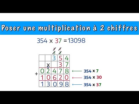 Poser une multiplication à 2 chiffres (2) -CE2- CM1