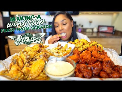 HOW TO MAKE A WINGSTOP FEAST | MUKBANG + RECIPE | LIZZY LEW FOOD