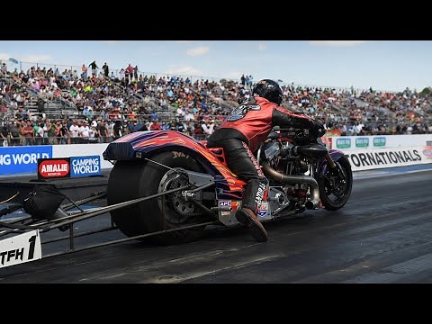 Reigning Top Fuel Harley champ Randal Andras wins in Gainesville