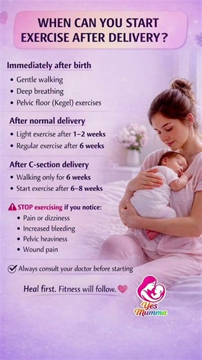 🚫 Don’t Start Exercise After Delivery Until You See This! #shorts