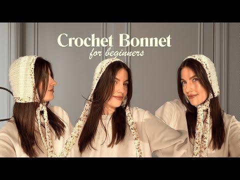 Beginner Friendly Crochet Bonnet | Easy Crochet Tutorial