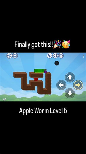 Level 5 got me thinking twice 🐛🍎Simple moves, tricky brain 🧠Would you clear it faster? #PuzzleGame
