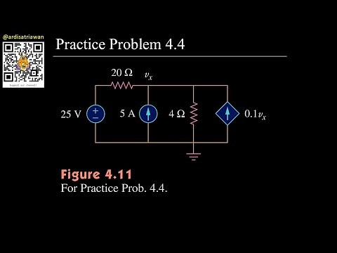 Practice Problem 4.4 Fundamental of Electric Circuits (Alexander/Sadiku) 5th Edition - Superposition