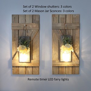 Decorative Shutters Set of 2 – Rustic Farmhouse Window Shutters With Z Pattern - Etsy