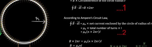 Magnetic Field due to Toroid Formula Derivation Explained with 3D animation