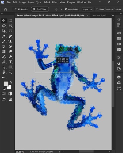 Adobe Photoshop 2026 – Pro tips for creating Glass Tile Effect #aidesign #ducthangds #photoshoptutorial #photoshoptricks