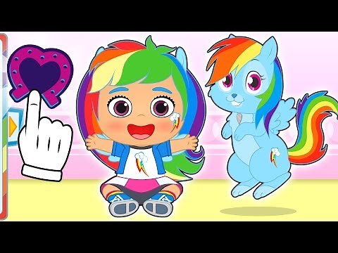 BABY PETS Ruby se disfraza de la pony del arcoiris 🌈🐴 Dibujos animados en español