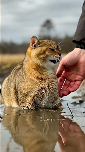 From Fear to Fluff: Rescue of a Lost and Crying Cat Trapped in Mud 😭❤️ #kitten