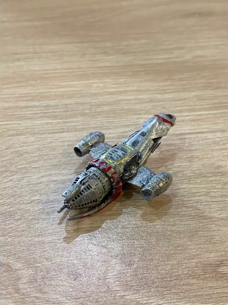 Retro Sci-fi Spaceship Miniature | Hand-painted Resin Spacecraft Model | Futuristic Desk Decor & Collectible Gift - Etsy