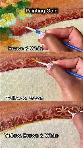 Gold layers, how do you paint Gold? #beginnerarttips #artist #arttutorial