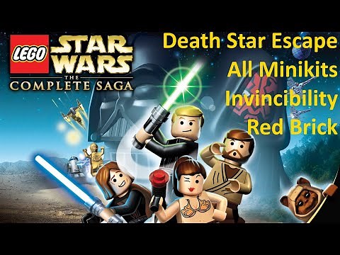 LEGO Star Wars: The Complete Saga - Death Star Escape - All Minikits + Red Brick Invincibility
