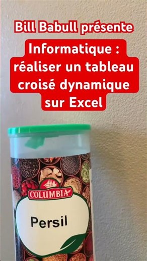 Informatique : réaliser un tableau croisé dynamique sur Excel