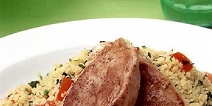 Pork medallions in red wine sauce