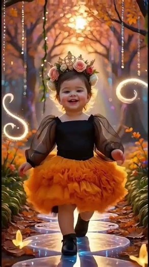 🍂 The Cutest Autumn Runway Model Ever! 🧡✨#BabyModel #PrincessStyle #CuteFashion #Adorable