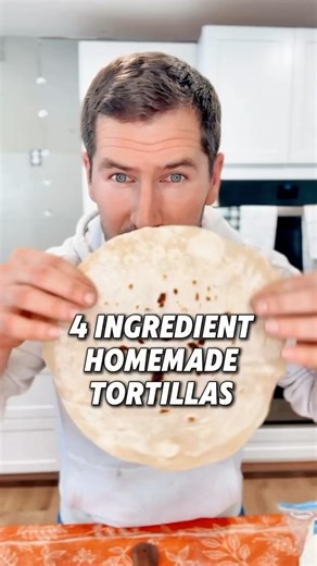 FULL RECIPE for the homemade tortillas: Homemade tortillas take a little bit of time (and muscle to roll thin), but they’re so worth it! This recipe makes roughly 8 depending on the size. I always double or triple the recipe so I don’t have to make them so often. 2 cups all purpose flour 1 tsp salt 2/3 cup warm water 5 tbsp butter Combine all ingredients until a rough dough forms. Dump onto counter and knead until dough becomes smooth. Cover, and let rest for 30 minutes. Divide into 4 pieces for