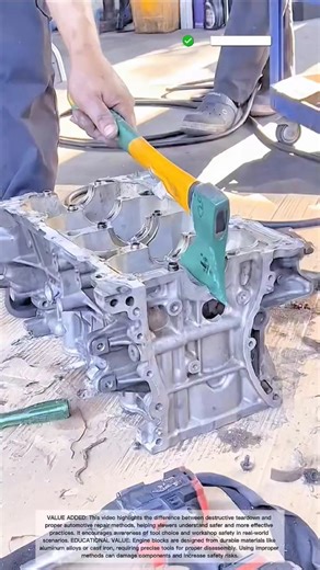 Breaking Open an Engine Block — Extreme Method Explained Safely #craftedeveryday