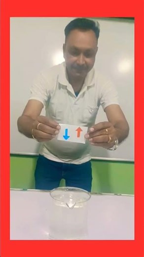 This is because the beaker full of water acts as a convex lens #experiements #physics #education