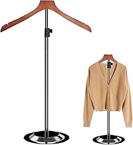 Shirt Display Stand 22-38in Adjustable Height, Shirt Display Shoulder Mannequin Stand Shirt Rack, T Shirt Display Stand for Clothing Vendors Shops Steaming Clothes Holder