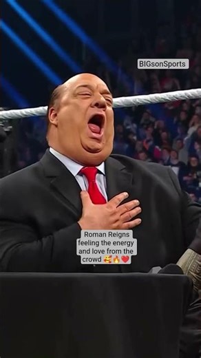 Roman Reigns feeling the energy and love from the crowd 🥰🔥❤️