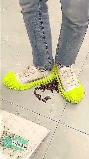 🔔Microfiber Mop Shoes for Floor Cleaning – Clean While You Walk 👟🧹 #3227 ‪@sovorsgadget‬