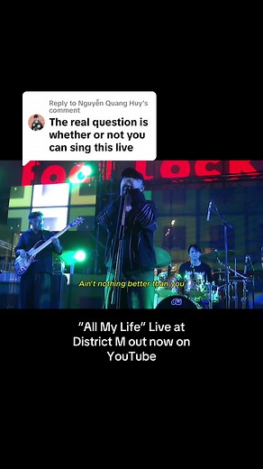 Experience the Live Performance of 'All My Life' at District M on YouTube