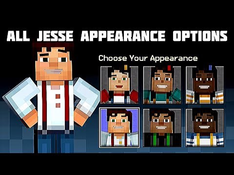 All Jesse appearance options - Minecraft: Story Mode (Season 1)