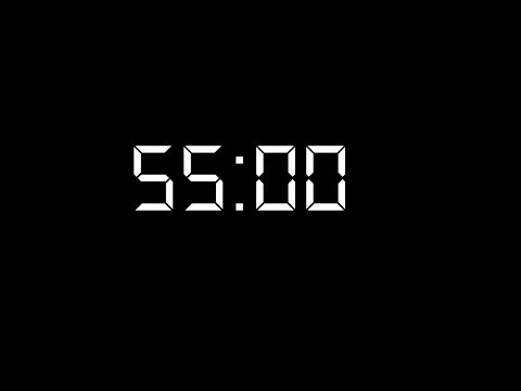 55 Minute Countdown Timer | Black Screen | Study, Focus, Workout