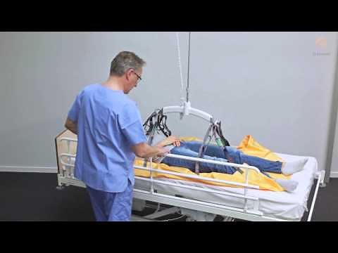 Guldmann Sling Instruction: Repositioning sling - Moving patient in bed