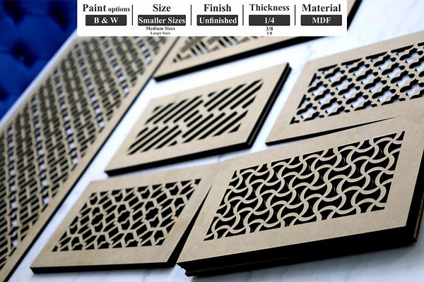 Custom 1/4 Thick HVAC Vent Cover for Walls and Ceilings - Etsy
