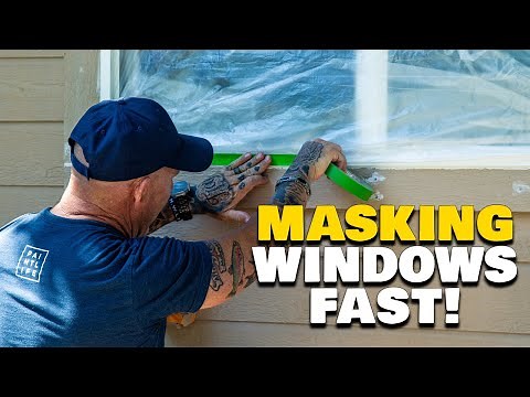 Masking Windows Fast. How to use a painters hand masker. How to mask windows.