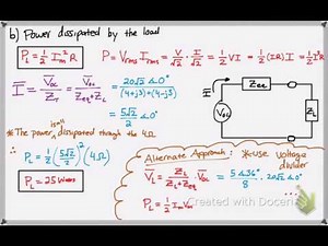 Calculate Power Dissipated by the Load