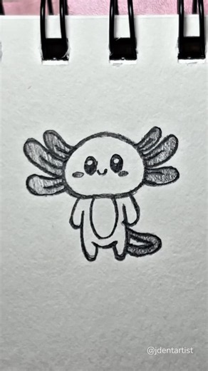 Cool things to draw when bored - AXOLOTL ✨ #sketch #cool #art #tutorial #simple #axolotl