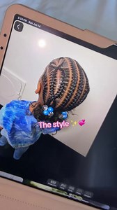 Watch me give My Daughters Stitch braids W/ a design 🩷😍 (large braids) #stitchbraids #braidstyles #braidedhair #newhair #braiddesigns