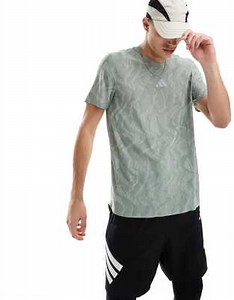 adidas Running ultimate engineered climacool tee in green | ASOS