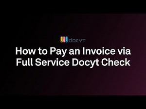 Pay an Invoice via Full Service Docyt Check | Bill Pay Tutorial 4