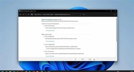 Turn off Caps lock notification Windows 11