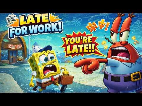 😡🦀 Mr Krabs Is Angry! Catches SpongeBob SquarePants Late😱 | Funny SpongeBob Animation