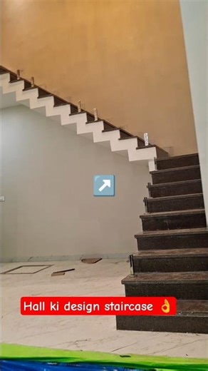 Hall in staircase design 👌#tiledesign #nobatidao #staircase #shortfeed