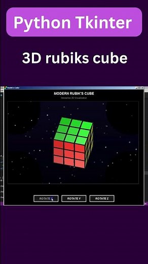 Python Tkinter 3D Rubiks Cube