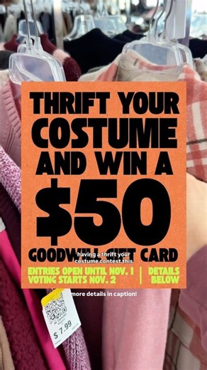 Goodwill Arkansas Costume Contest this month!! #thriftwithme #vintagehalloween #ad
