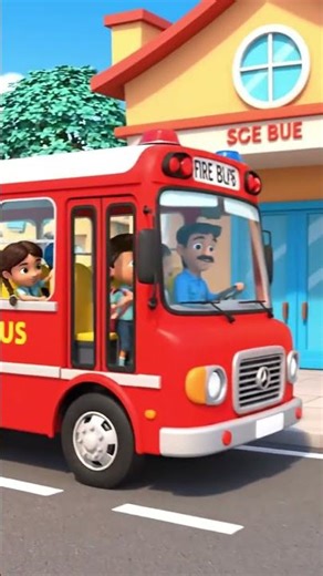 Fire Brigade School Bus 🚒🚌 | 3D Cartoon Story for Kids |