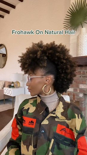 Easy Natural Hair Frohawk Tutorial | Curly Hairstyle Inspiration