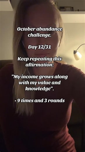 Follow me and Join my October abundance challenge. Day 12 - “My income grows along with my value and knowledge”. Repeat this affirmation 9 times and 3 rounds: 1. Karate Chop 2. Eyebrow 3. Side of Eye 4. Under Eye 5. Under Nose 6. Chin 7. Collarbone 8. Under Arm 9. Top of Head See you tomorrow (Don’t forget to follow me) #tapping #abundance #october #challenge | w0wjuli