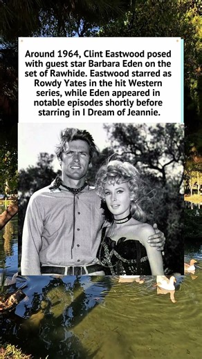 Clint Eastwood & Barbara Eden on Rawhide 🤠 #Shorts #Westerns