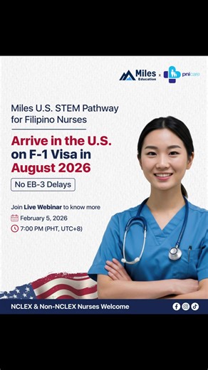 There’s a faster alternative to the traditional EB3 visa process? YES! Learn more about the US F1 STEM Visa Pathway for Nurses that can let you arrive in the US as early as August 2026. Join our Tiktok Live on Thursday, February 5, at 7pm! #usrn #usa #nursesoftiktok #nurse #nclex