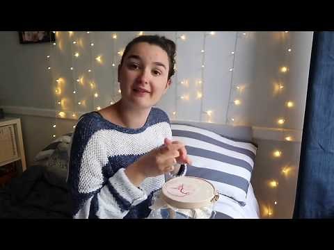 My first crewel work design Video #4 - first crewel work stitches