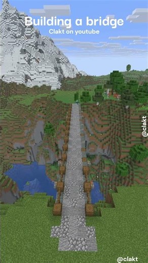 Bridge construction | Clakt's forever world #minecraftbridge # #minecraftbuilding #minecraftshorts